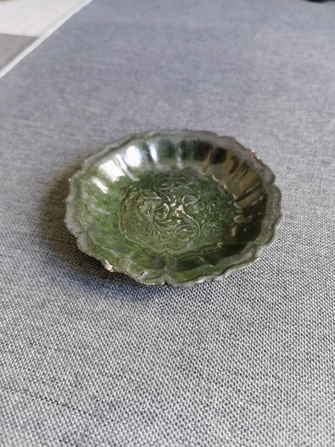 古玩陶瓷【少見精品】宋元磁灶窯綠釉印花菱口洗拍賣,當前價格0元