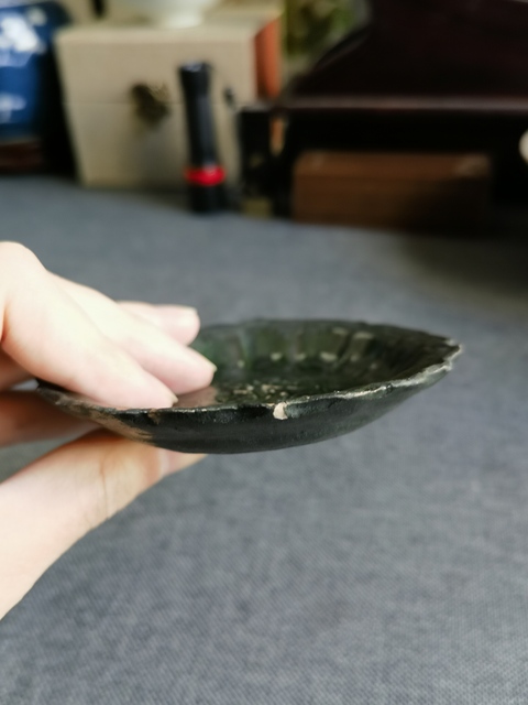 古玩陶瓷【少見精品】宋元磁灶窯綠釉印花菱口洗拍賣,當前價格0元