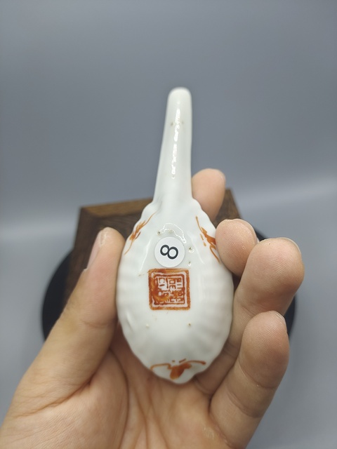 古玩陶瓷清同治?細(xì)路粉彩一品富貴瓜棱湯勺拍賣(mài),當(dāng)前價(jià)格680元