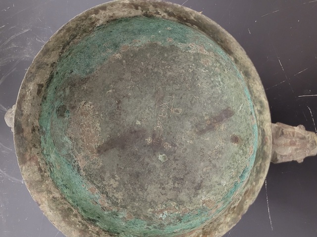 古玩銅器夔紋青銅簋真品鑒賞圖