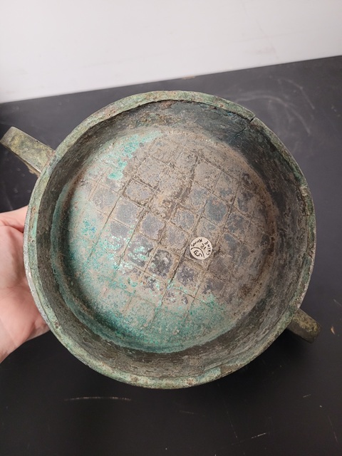古玩銅器夔紋青銅簋真品鑒賞圖