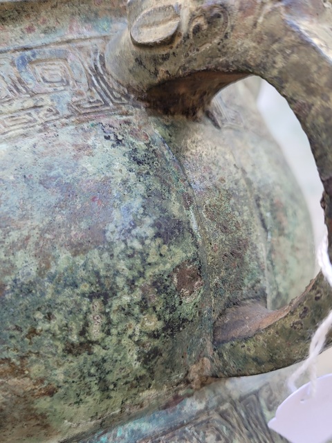 古玩銅器夔紋青銅簋真品鑒賞圖