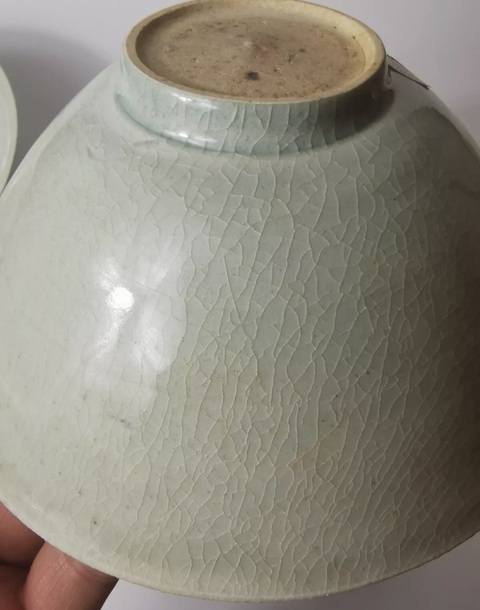 古玩陶瓷宋·青白釉篦劃花卉紋碗一對(duì)拍賣，當(dāng)前價(jià)格10000元
