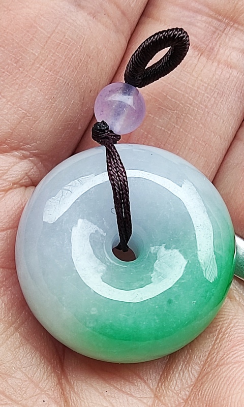 古玩玉器翡翠平安扣拍賣，當前價格1088元