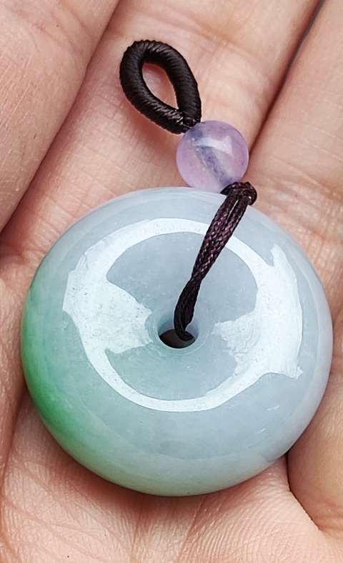 古玩玉器翡翠平安扣拍賣，當前價格1088元