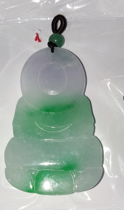 古玩玉器天然翡翠觀音題材掛件拍賣,當前價格1288元