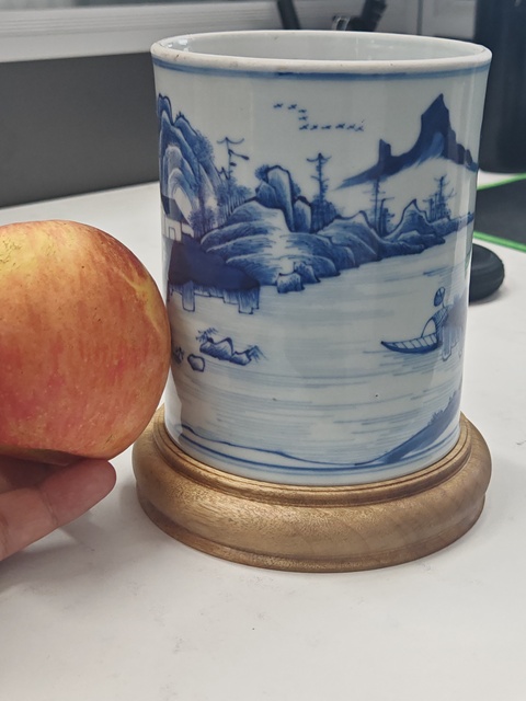古玩陶瓷青花筆筒拍賣，當前價格15000元