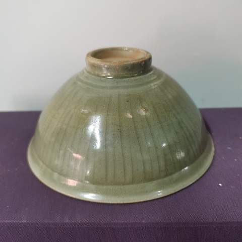 古玩陶瓷宋代龍泉青瓷刻花碗拍賣，當前價格6600元