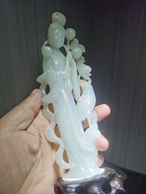 古玩雜項翡翠仕女拍賣，當前價格18000元