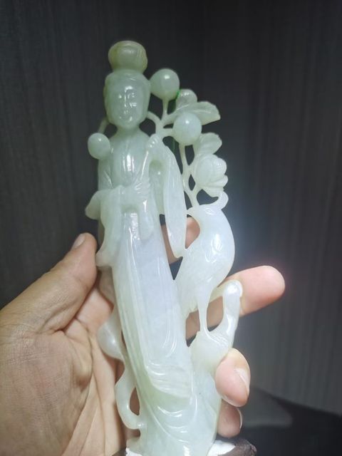 古玩雜項翡翠仕女拍賣，當前價格18000元