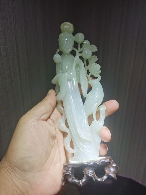 古玩雜項翡翠仕女拍賣，當前價格18000元