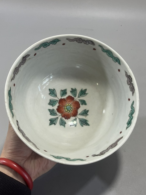 古玩陶瓷五彩花卉紋茶碗拍賣,當前價格1980元