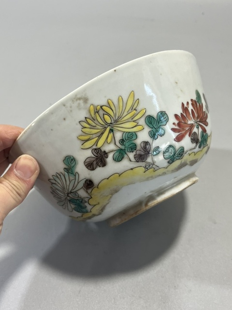 古玩陶瓷五彩花卉紋茶碗拍賣,當前價格1980元
