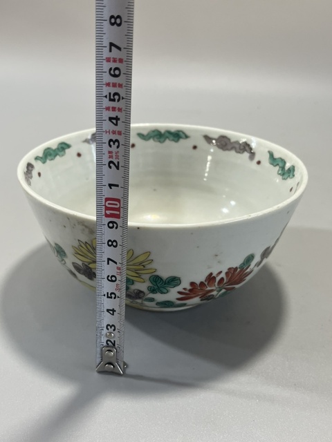 古玩陶瓷五彩花卉紋茶碗拍賣,當前價格1980元