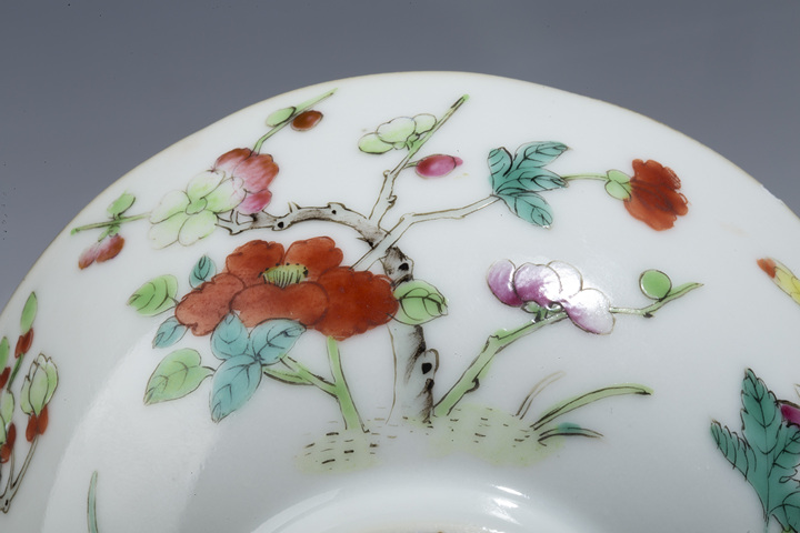 古玩陶瓷清道光·粉彩四季花卉紋花口碗拍賣，當前價格1880元