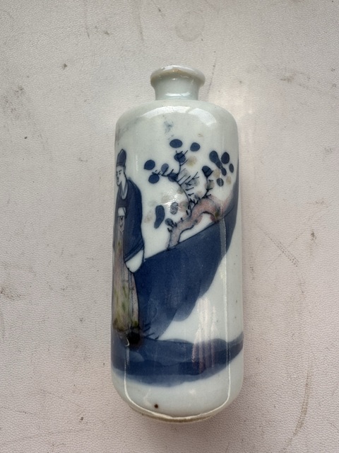 古玩陶瓷青花釉里紅人物故事紋鼻煙壺拍賣，當前價格7500元