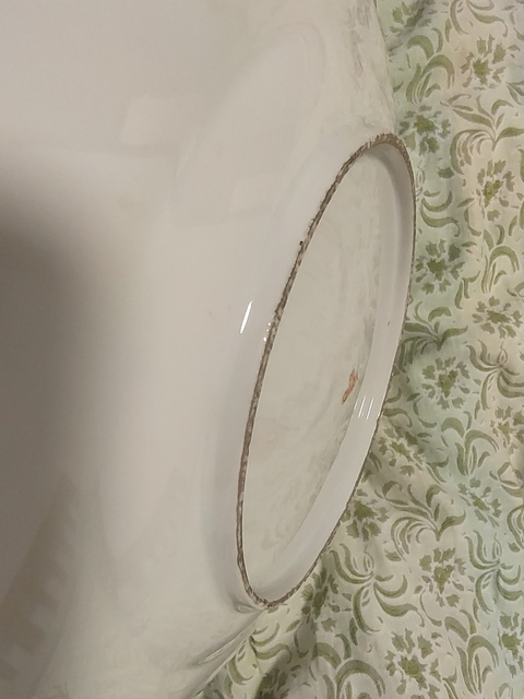 古玩陶瓷廣彩花卉紋盤拍賣,當(dāng)前價格500元