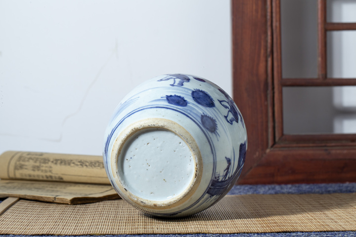 古玩陶瓷清康熙·青花嬰戲紋罐拍賣，當前價格2560元