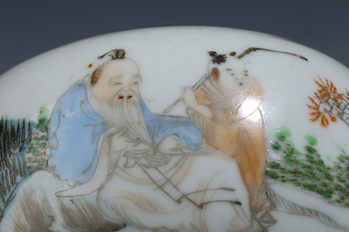 古玩陶瓷民國(guó)·粉彩高士人物詩(shī)文茶壺拍賣,當(dāng)前價(jià)格648元