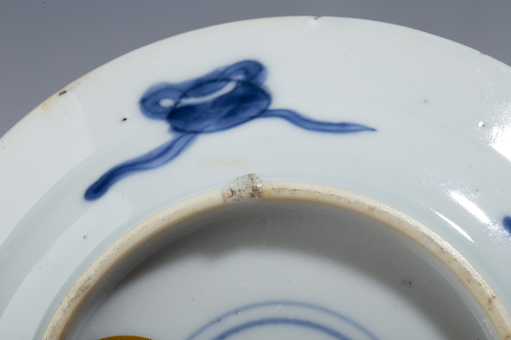 古玩陶瓷清康熙·青花三娘教子紋小碟拍賣，當前價格218元