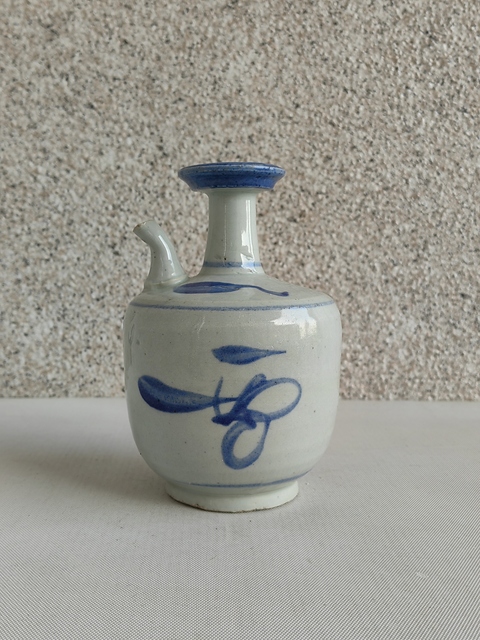 古玩陶瓷青花花卉紋酒壺拍賣，當前價格580元