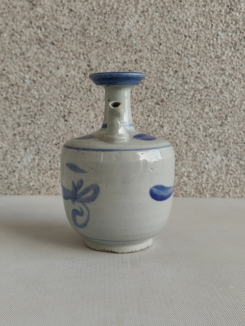 古玩陶瓷青花花卉紋酒壺拍賣，當前價格580元