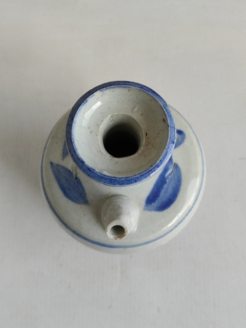 古玩陶瓷青花花卉紋酒壺拍賣，當前價格580元