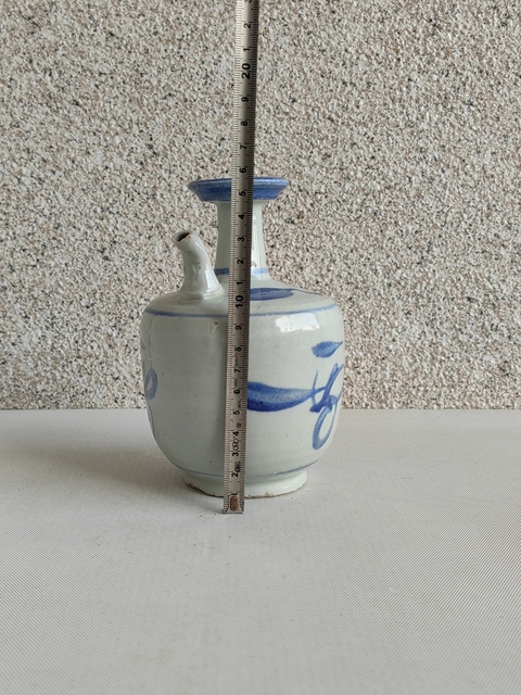 古玩陶瓷青花花卉紋酒壺拍賣，當前價格580元