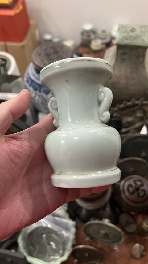 古玩陶瓷清末花卉紋描金瓶拍賣，當前價格777元