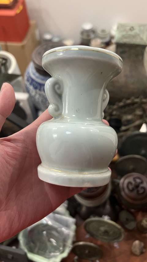 古玩陶瓷清末花卉紋描金瓶拍賣，當前價格777元