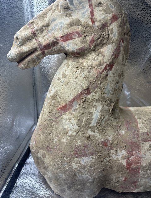 古玩陶瓷漢代·彩繪陶馬拍賣，當前價格3880元