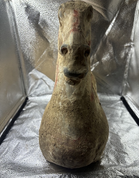 古玩陶瓷漢代·彩繪陶馬拍賣，當前價格3880元