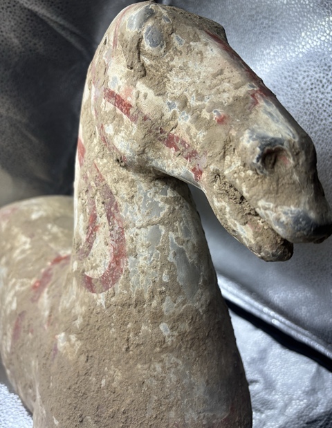古玩陶瓷漢代·彩繪陶馬拍賣，當前價格3880元