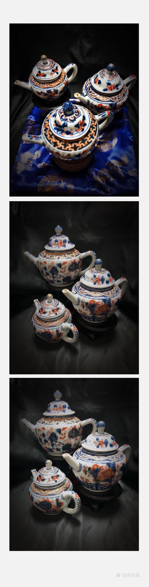 康熙-精品-3只壺一套礬紅執(zhí)壺茶壺拍賣，當(dāng)前價格10800元
