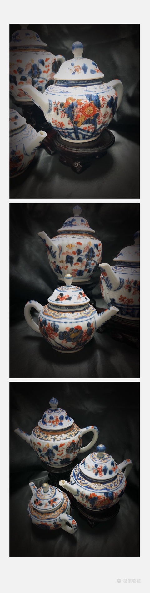 古玩陶瓷康熙-精品-3只壺一套礬紅執(zhí)壺茶壺拍賣(mài),當(dāng)前價(jià)格10998元