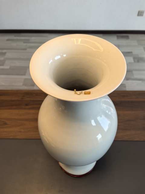 古玩陶瓷60厘米單色釉頂級甜白釉觀音大瓶拍賣，當(dāng)前價格5500元