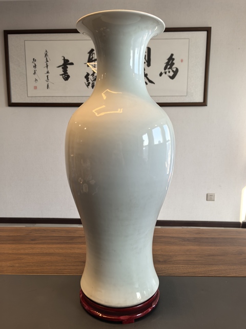 古玩陶瓷60厘米單色釉頂級甜白釉觀音大瓶拍賣，當(dāng)前價格5500元