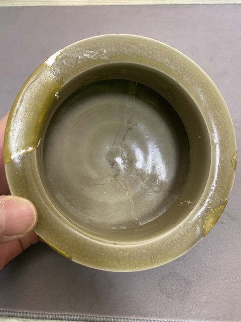 古玩陶瓷龍泉青瓷鬲式爐拍賣，當前價格8900元