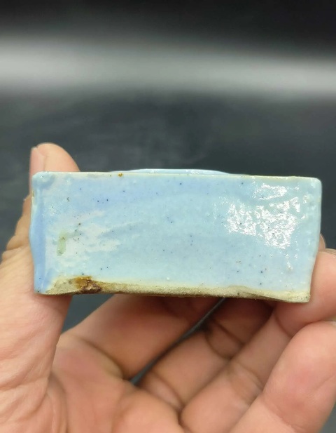 古玩陶瓷天藍釉鳥食罐拍賣，當前價格588元