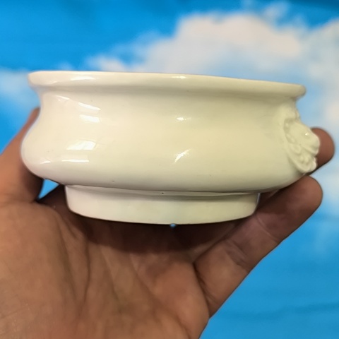古玩陶瓷德化窯白釉雙耳爐拍賣,當前價格1200元