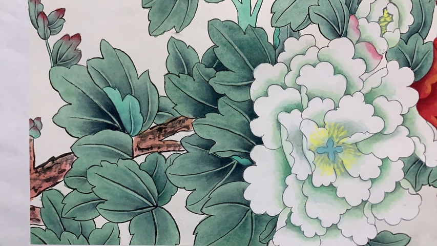 古玩字畫陳景芝花開富貴拍賣，當(dāng)前價(jià)格1000元