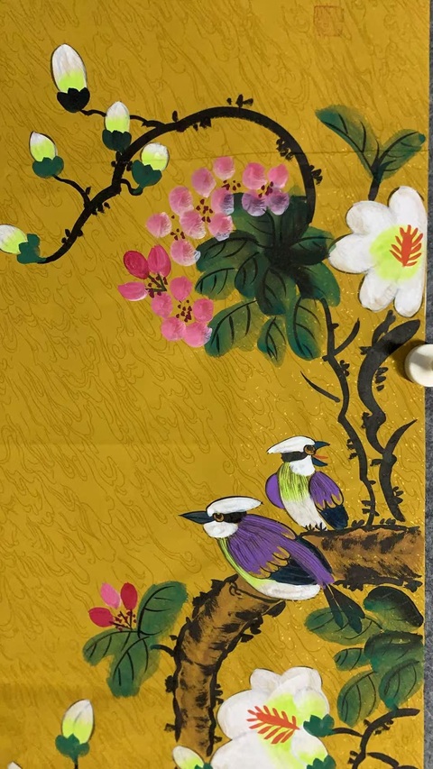 古玩字畫鳥語花香拍賣，當前價格500元
