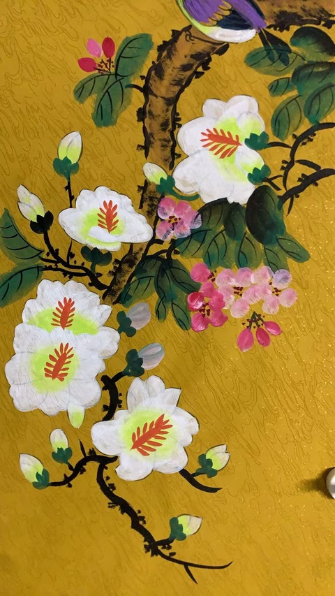 古玩字畫鳥語花香拍賣，當前價格500元