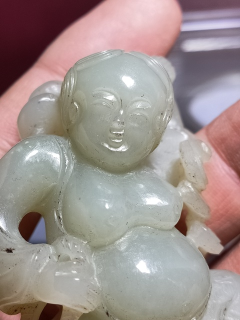 古玩玉器和田玉雕“劉海戲金蟾”拍賣,當前價格6500元