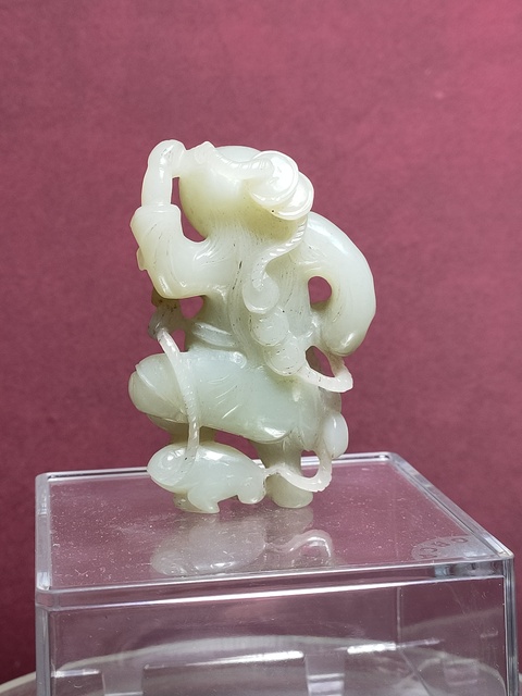 古玩玉器和田玉雕“劉海戲金蟾”拍賣,當前價格6500元