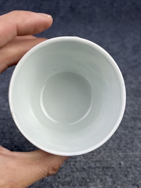 古玩陶瓷青花漁樵耕讀壓手杯拍賣,當前價格1588元