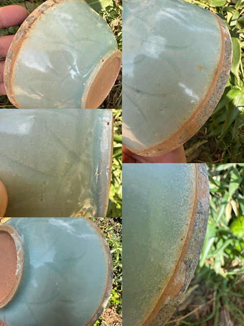 古玩陶瓷湖田窯影青釉刻劃仰蓮紋碗拍賣,當前價格3500元