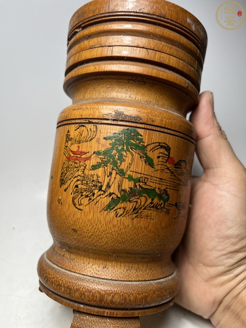 古玩雜項竹雕風景紋茶葉罐拍賣,當前價格299元