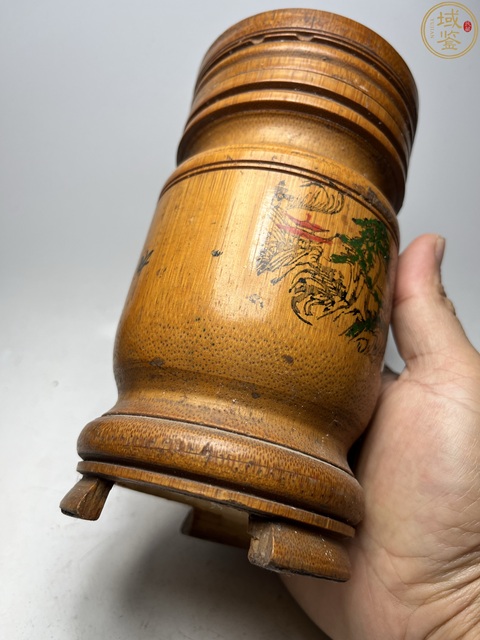 古玩雜項竹雕風景紋茶葉罐拍賣,當前價格299元