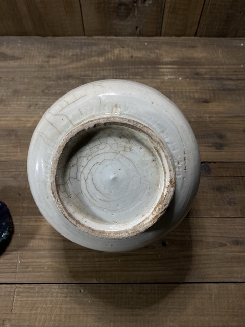 古玩陶瓷龍泉窯系青瓷罐拍賣,當前價格380元